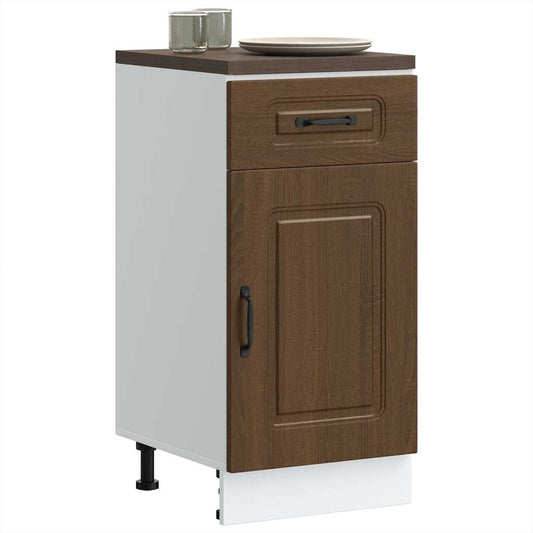 Küchenunterschrank Kalmar Braun Eichen-Optik Holzwerkstoff - Premium Küchenschränke  - Just €89.71! Shop now at homesales4u