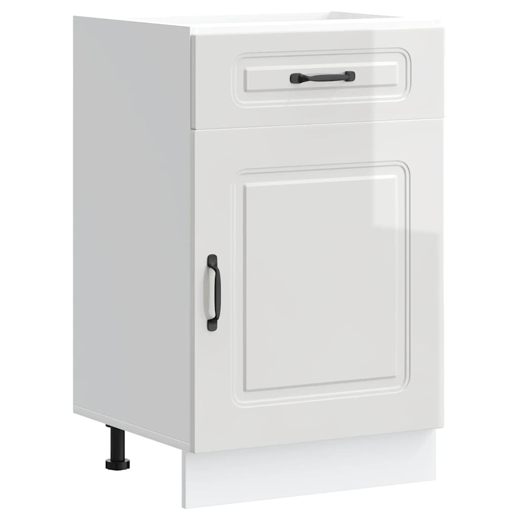 Küchenunterschrank Kalmar Hochglanz-Weiß Holzwerkstoff - Premium Küchenschränke  - Just €127.44! Shop now at homesales4u
