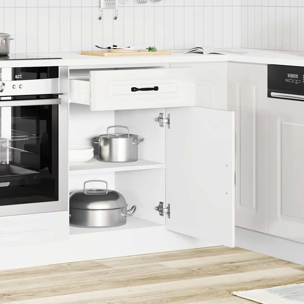 Küchenunterschrank Kalmar Hochglanz-Weiß Holzwerkstoff - Premium Küchenschränke  - Just €127.44! Shop now at homesales4u