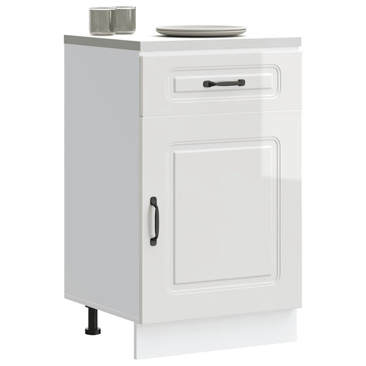 Küchenunterschrank Kalmar Hochglanz-Weiß Holzwerkstoff - Premium Küchenschränke  - Just €127.44! Shop now at homesales4u