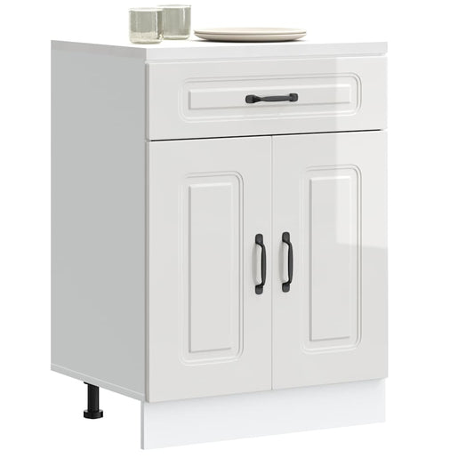 Küchenunterschrank Kalmar Hochglanz-Weiß Holzwerkstoff - Premium Küchenschränke  - Just €118.74! Shop now at homesales4u