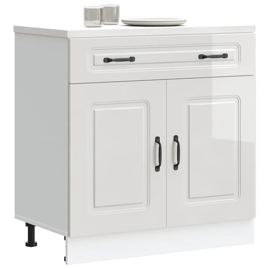 Küchenunterschrank Kalmar Hochglanz-Weiß Holzwerkstoff - Premium Küchenschränke  - Just €134.47! Shop now at homesales4u
