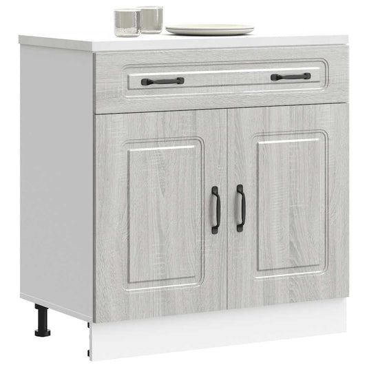 Küchenunterschrank Kalmar Grau Sonoma Holzwerkstoff - Premium Küchenschränke  - Just €124.23! Shop now at homesales4u