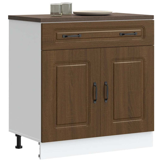 Küchenunterschrank Kalmar Braun Eichen-Optik Holzwerkstoff - Premium Küchenschränke  - Just €120.31! Shop now at homesales4u