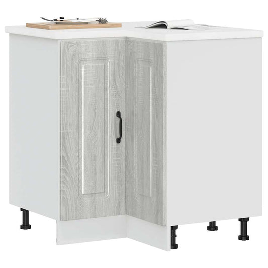 Küchen-Eckunterschrank Kalmar Grau Sonoma Holzwerkstoff - Premium Küchenschränke  - Just €120.33! Shop now at homesales4u