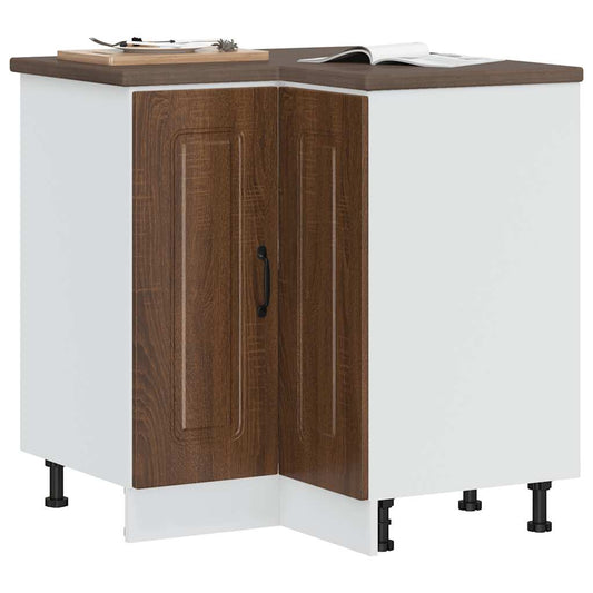 Küchen-Eckunterschrank Kalmar Braun Eichen-Optik Holzwerkstoff - Premium Küchenschränke  - Just €120.33! Shop now at homesales4u