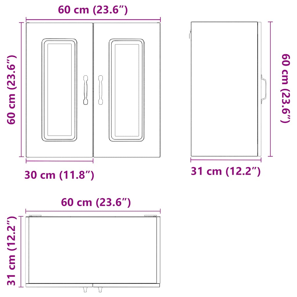 Küchen-Hängeschrank Kalmar Braun Eichen-Optik Holzwerkstoff - Premium Küchenschränke  - Just €76.64! Shop now at homesales4u