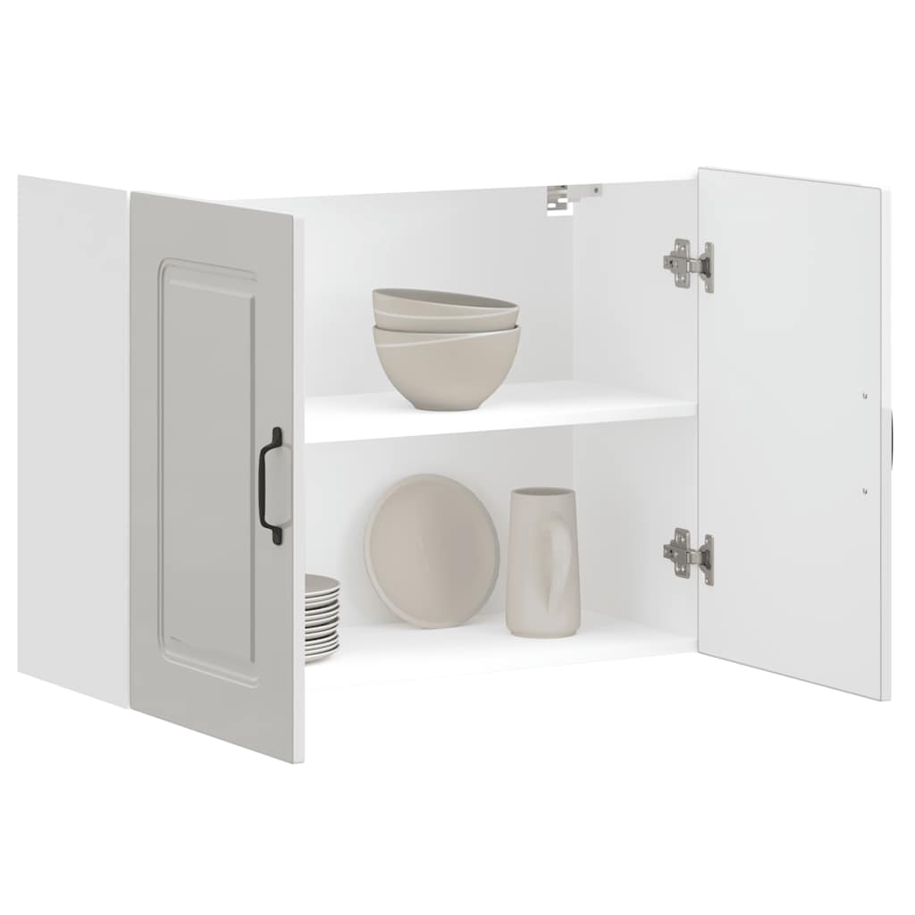 Küchen-Hängeschrank Kalmar Hochglanz-Weiß Holzwerkstoff - Premium Küchenschränke  - Just €97.04! Shop now at homesales4u