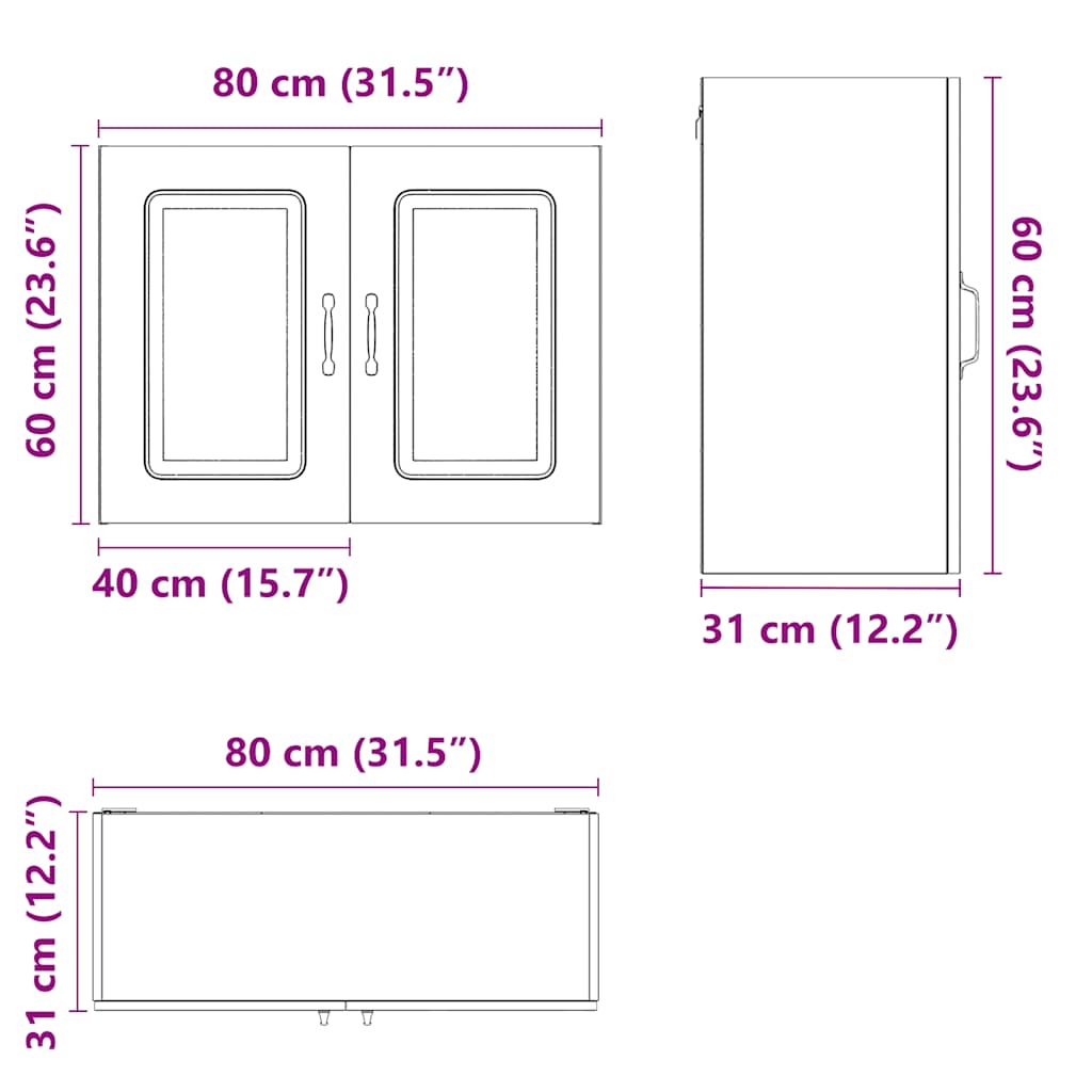 Küchen-Hängeschrank Kalmar Braun Eichen-Optik Holzwerkstoff - Premium Küchenschränke  - Just €90.05! Shop now at homesales4u