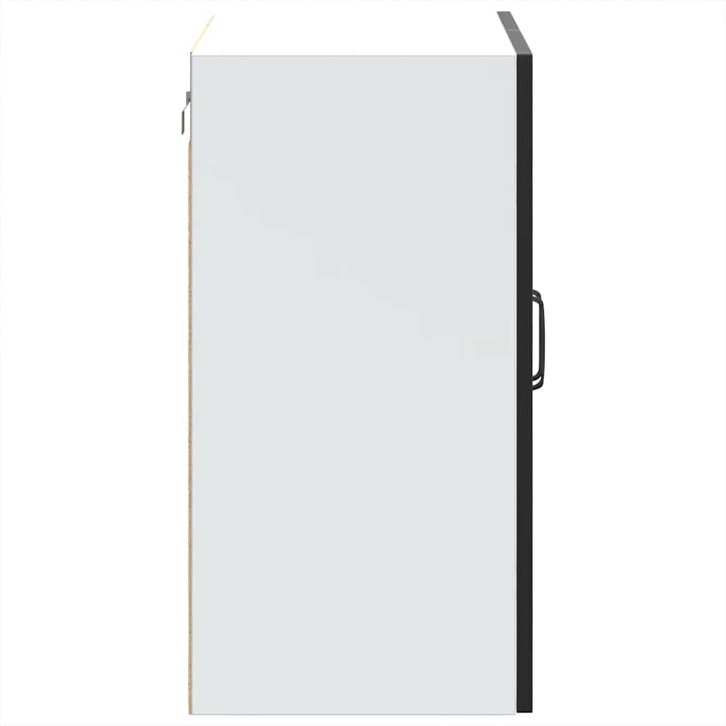 Küchen-Hängeschrank mit Glastür Kalmar Schwarz Holzwerkstoff - Premium Küchenschränke  - Just €110.76! Shop now at homesales4u