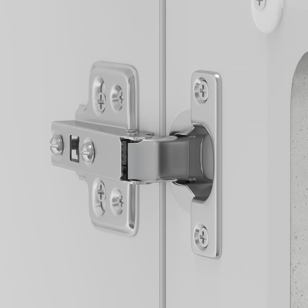 Küchen-Hängeschrank mit Glastür Kalmar Betongrau Holzwerkstoff - Premium Küchenschränke  - Just €107.12! Shop now at homesales4u