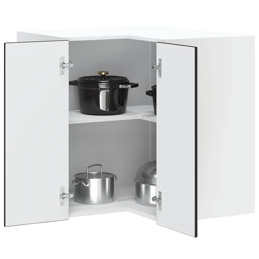 Küchen-Eckhängeschrank Kalmar Schwarz Holzwerkstoff - Premium Küchenschränke  - Just €97.34! Shop now at homesales4u