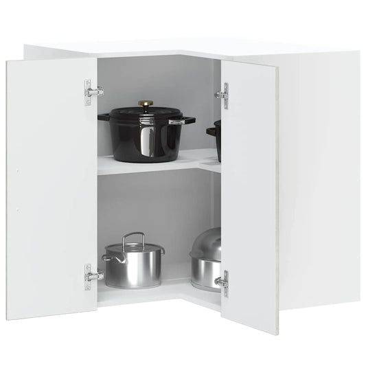 Küchen-Eckhängeschrank Kalmar Betongrau Holzwerkstoff - Premium Küchenschränke  - Just €94.44! Shop now at homesales4u