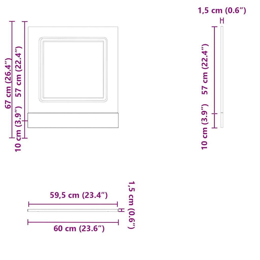 Geschirrspülerblende Kalmar Weiß 60x1,5x67 cm Holzwerkstoff - Premium Küchenschränke  - Just €44.10! Shop now at homesales4u