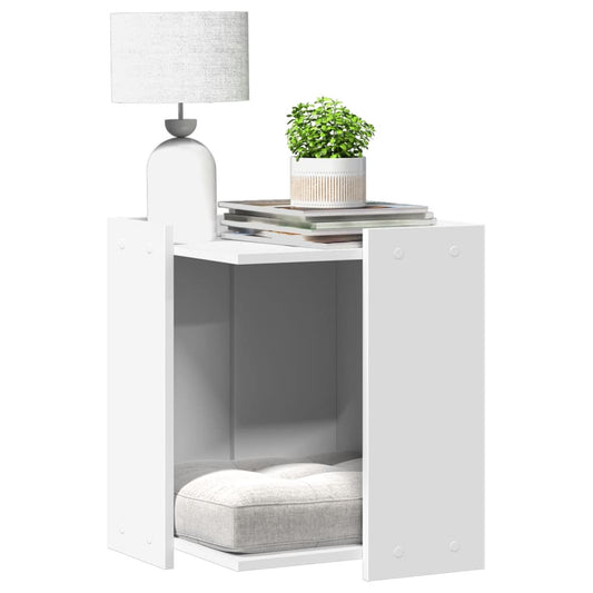 Katzenklo Weiß 42x42x51 cm Holzwerkstoff - Premium Kratzbäume  - Just €48.50! Shop now at homesales4u