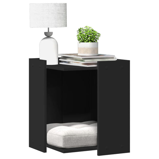 Katzenklo Schwarz 42x42x51 cm Holzwerkstoff - Premium Kratzbäume  - Just €50.12! Shop now at homesales4u