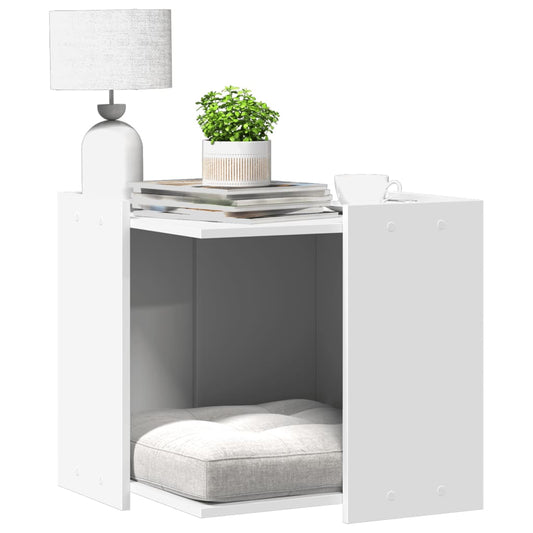Katzenklo Weiß 53x53x51 cm Holzwerkstoff - Premium Kratzbäume  - Just €65.23! Shop now at homesales4u