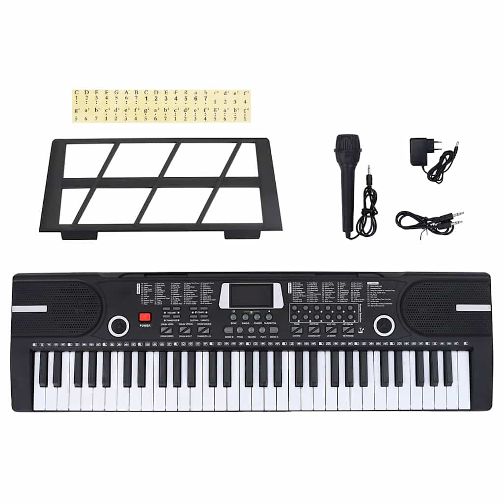 61 Tasten Klavier Elektrisches Keyboard mit Notenständer Kinder - Premium Klaviere  - Just €106.60! Shop now at homesales4u