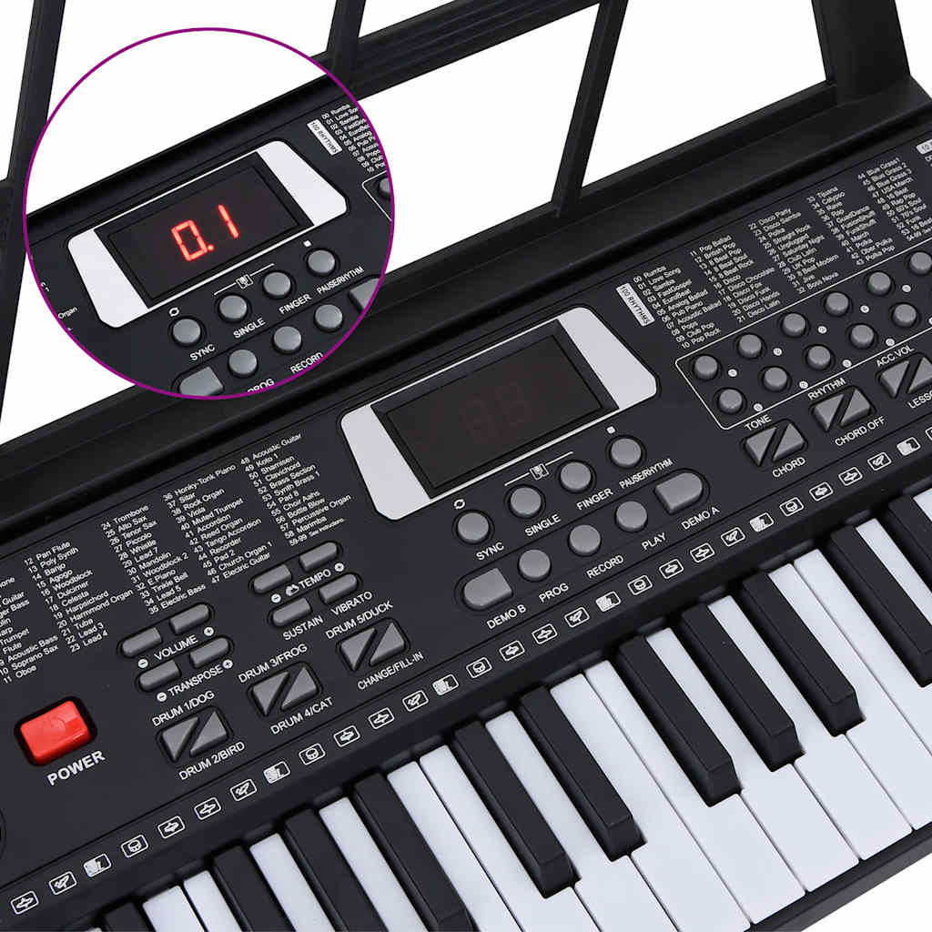 61 Tasten Klavier Elektrisches Keyboard mit Notenständer Kinder - Premium Klaviere  - Just €106.60! Shop now at homesales4u
