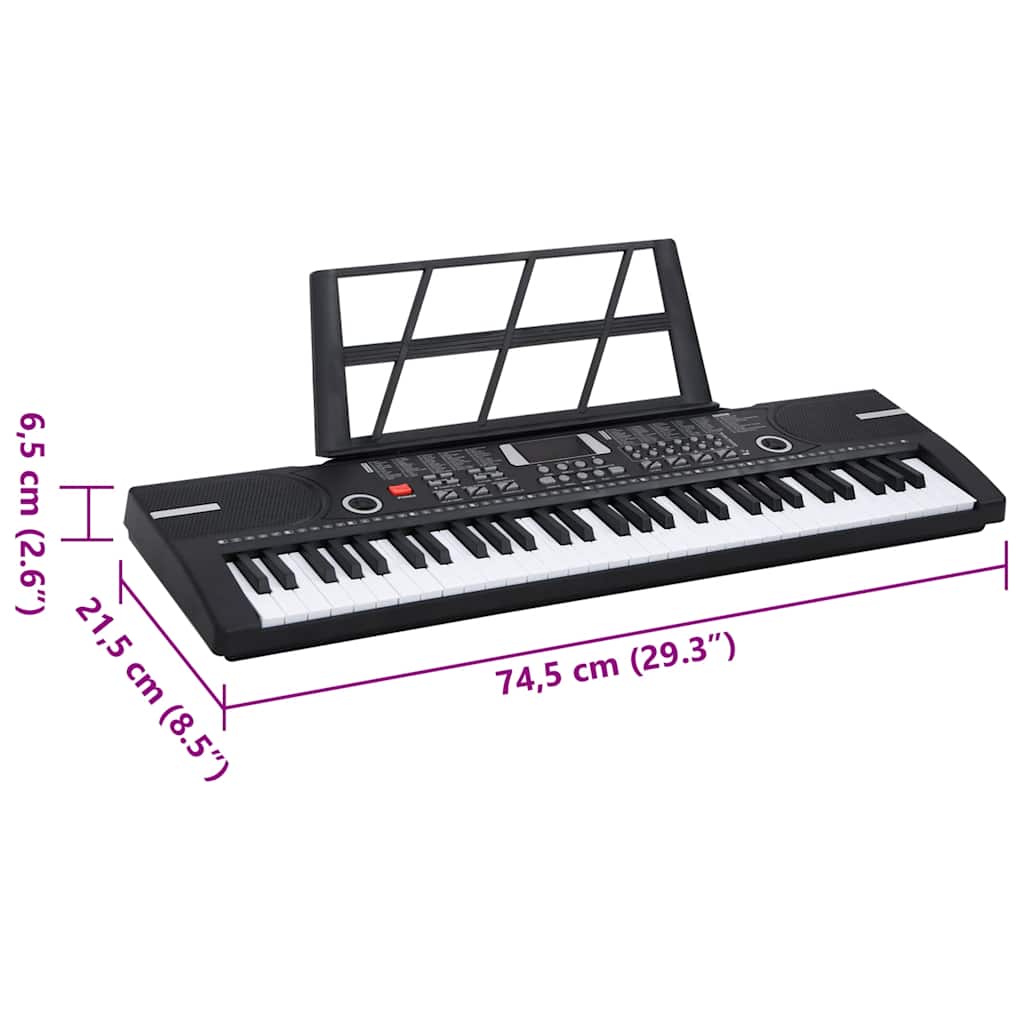 61 Tasten Klavier Elektrisches Keyboard mit Notenständer Kinder - Premium Klaviere  - Just €106.60! Shop now at homesales4u