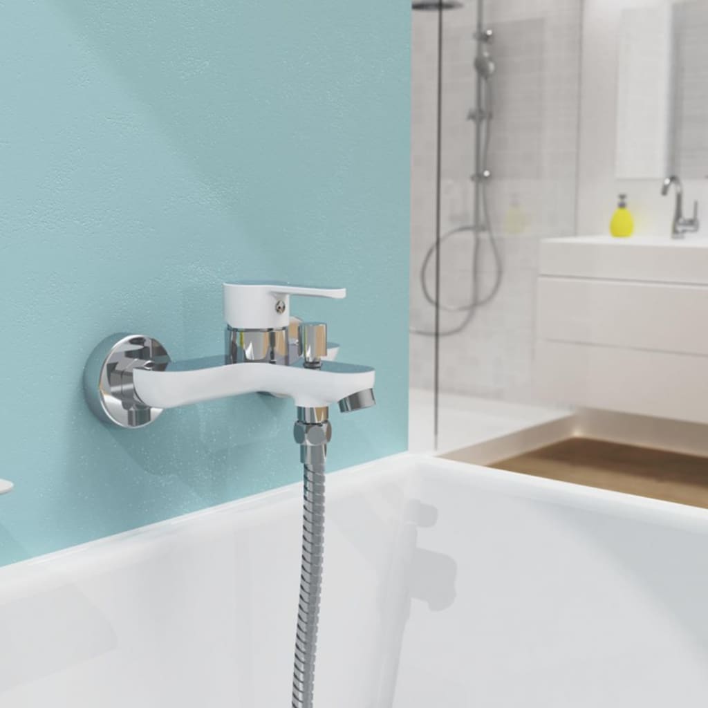 Badewannenarmatur DIZIANI Weiß-Chrom - Premium Armaturen  - Just €107.04! Shop now at homesales4u