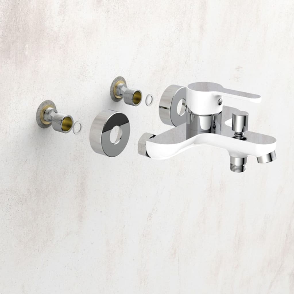 Badewannenarmatur DIZIANI Weiß-Chrom - Premium Armaturen  - Just €107.04! Shop now at homesales4u