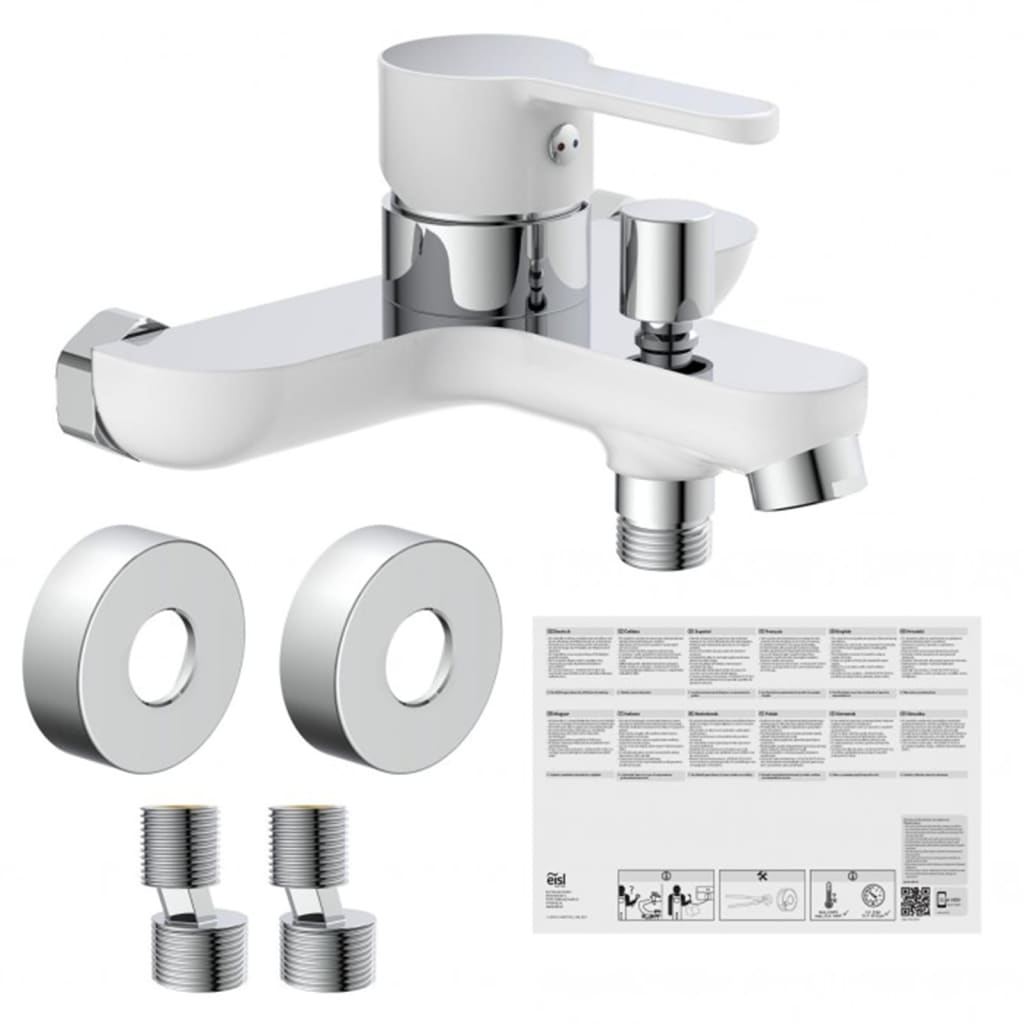 Badewannenarmatur DIZIANI Weiß-Chrom - Premium Armaturen  - Just €107.04! Shop now at homesales4u
