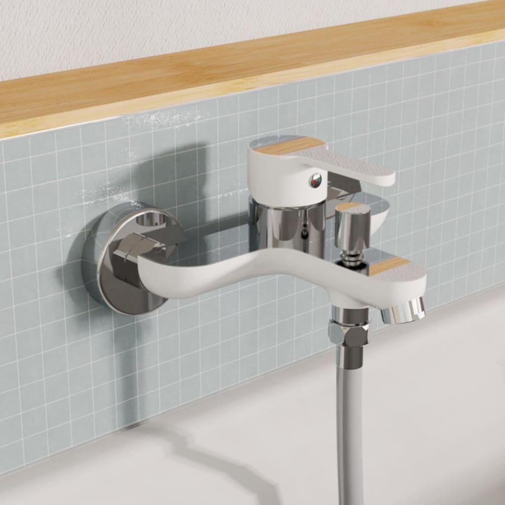 Badewannenarmatur DIZIANI Weiß-Chrom - Premium Armaturen  - Just €107.04! Shop now at homesales4u