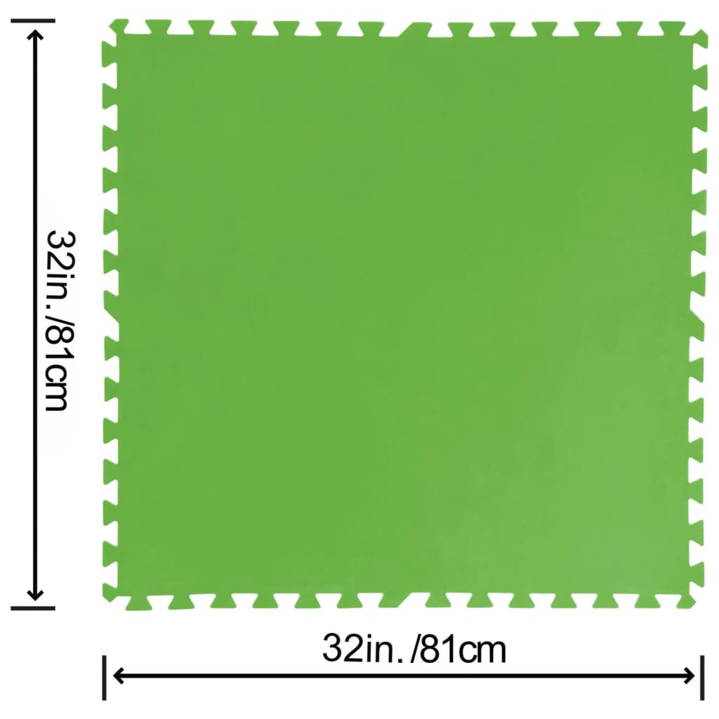 Flowclear Pool Bodenschutzmatten 9 Stk. Grün 5,47 m² - Premium Poolabdeckungen & -unterlagen  - Just €46.82! Shop now at homesales4u