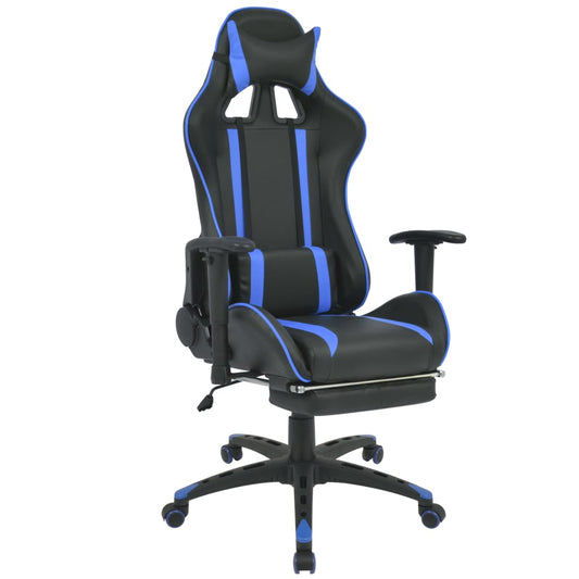 Neigbarer Racing-Bürostuhl mit Fußstütze Blau - Premium Bürostühle  - Just €290.80! Shop now at homesales4u