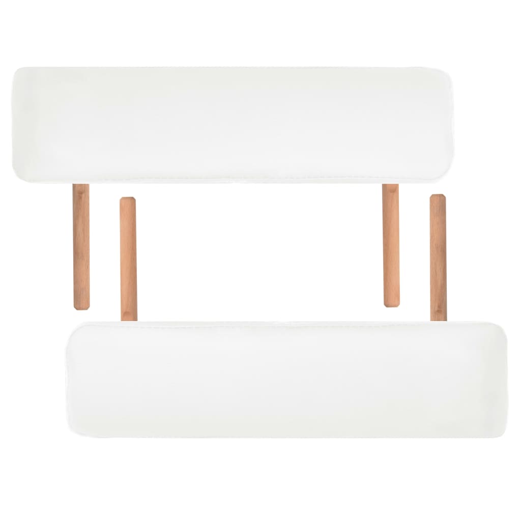 Massageliege 2-Zonen Klappbar 10 cm Sitz Weiß - Premium Massagetische  - Just €234.85! Shop now at homesales4u