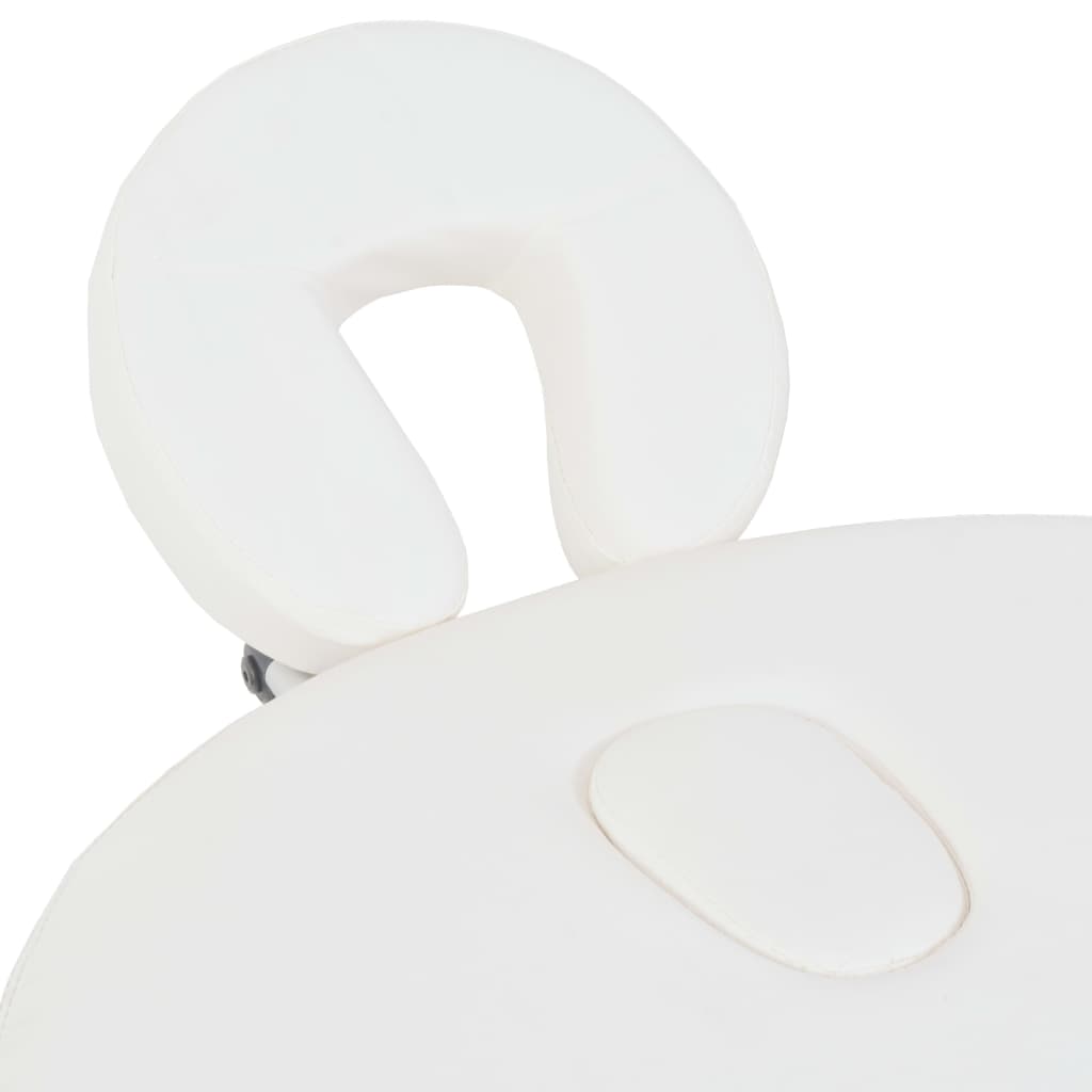 Massageliege Klappbar 4 cm Polsterung 2 Nackenrollen Weiß - Premium Massagetische  - Just €286.80! Shop now at homesales4u