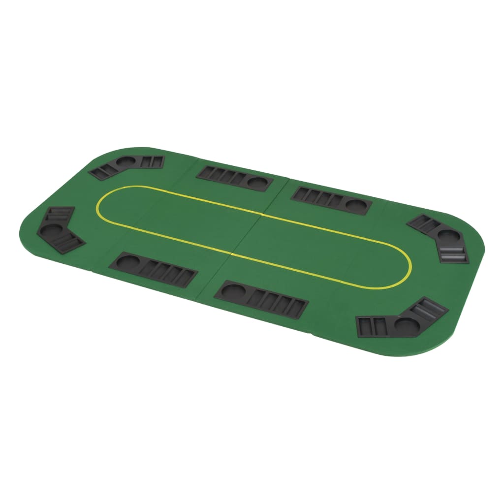 8-Spieler Poker Tischauflage Faltbar 4-fach Rechteckig Grün - Premium Poker- & Spieltische  - Just €111! Shop now at homesales4u