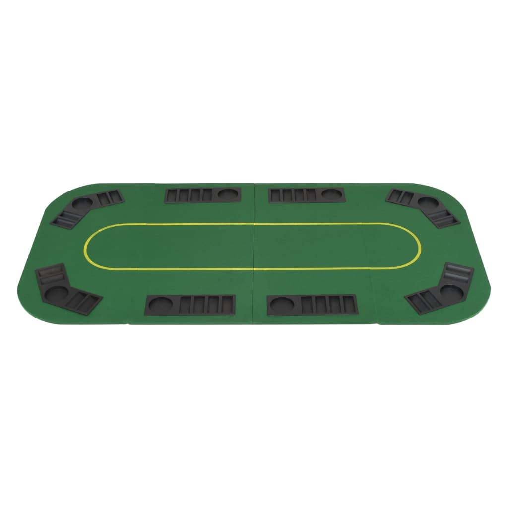8-Spieler Poker Tischauflage Faltbar 4-fach Rechteckig Grün - Premium Poker- & Spieltische  - Just €111! Shop now at homesales4u