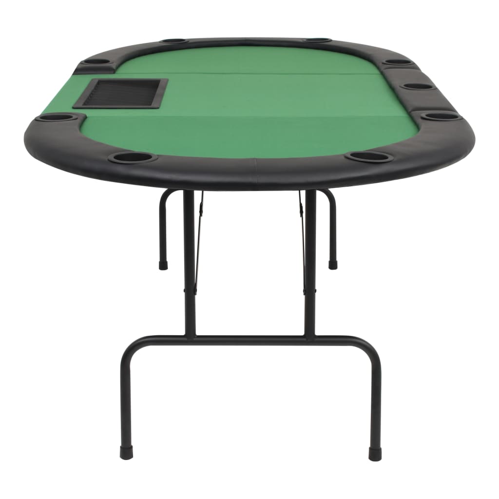 9-Spieler Poker Falttisch 3-fach Faltbar Oval Grün - Premium Poker- & Spieltische  - Just €213.03! Shop now at homesales4u