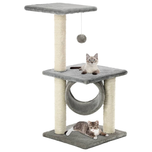 Katzen-Kratzbaum Sisal 65 cm Grau - Premium Kratzbäume  - Just €47.95! Shop now at homesales4u
