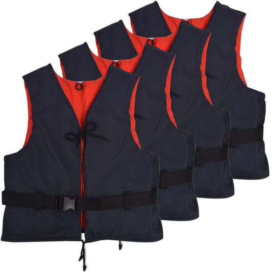 Schwimmwesten 4 Stk. 50 N 50-70 kg Marineblau - Premium Rettungswesten  - Just €198.75! Shop now at homesales4u