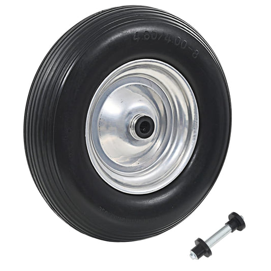 Schubkarrenrad mit Achse Massives PU 4,00 - 8 390 mm - Premium Hebezüge, Kräne & Rollwagen  - Just €43.19! Shop now at homesales4u