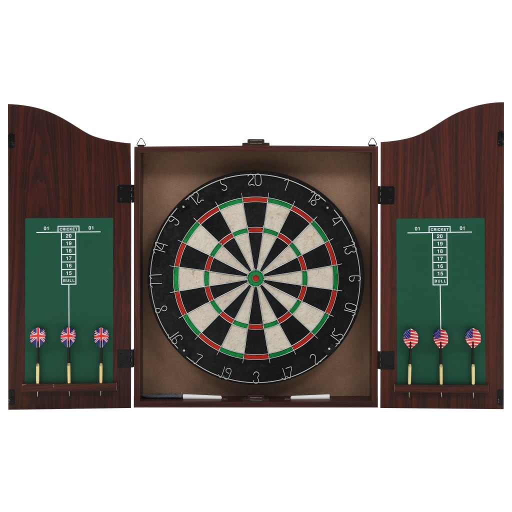 Professionelles Dartboard Sisal mit Schrank und 6 Dartpfeilen - Premium Dartpfeile  - Just €158.99! Shop now at homesales4u