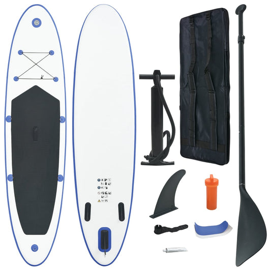 Stand Up-Paddelboard-Set Aufblasbar Blau und Weiß - Premium Paddelboards  - Just €269.89! Shop now at homesales4u