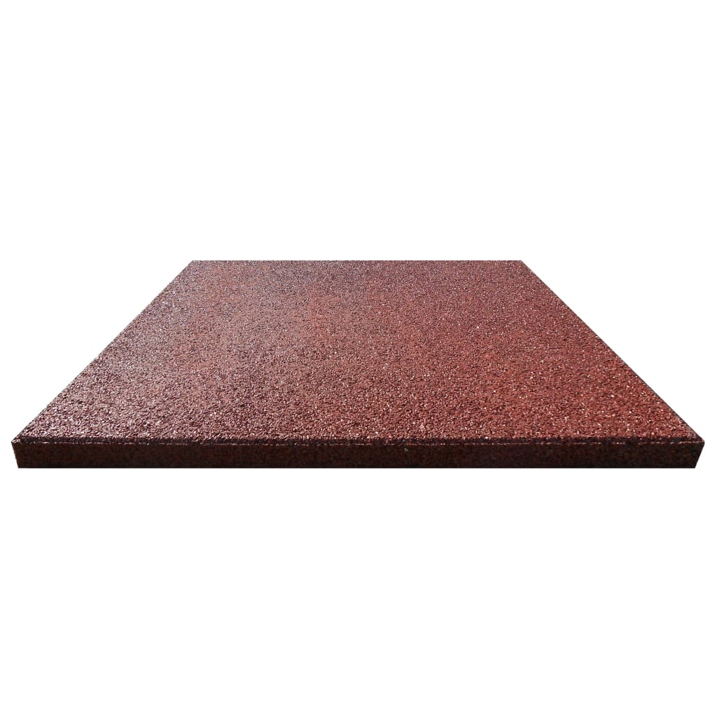 Fallschutzfliesen 6 Stk. Gummi 50 x 50 x 3 cm Rot - Premium Fußböden & Teppichböden  - Just €107.65! Shop now at homesales4u