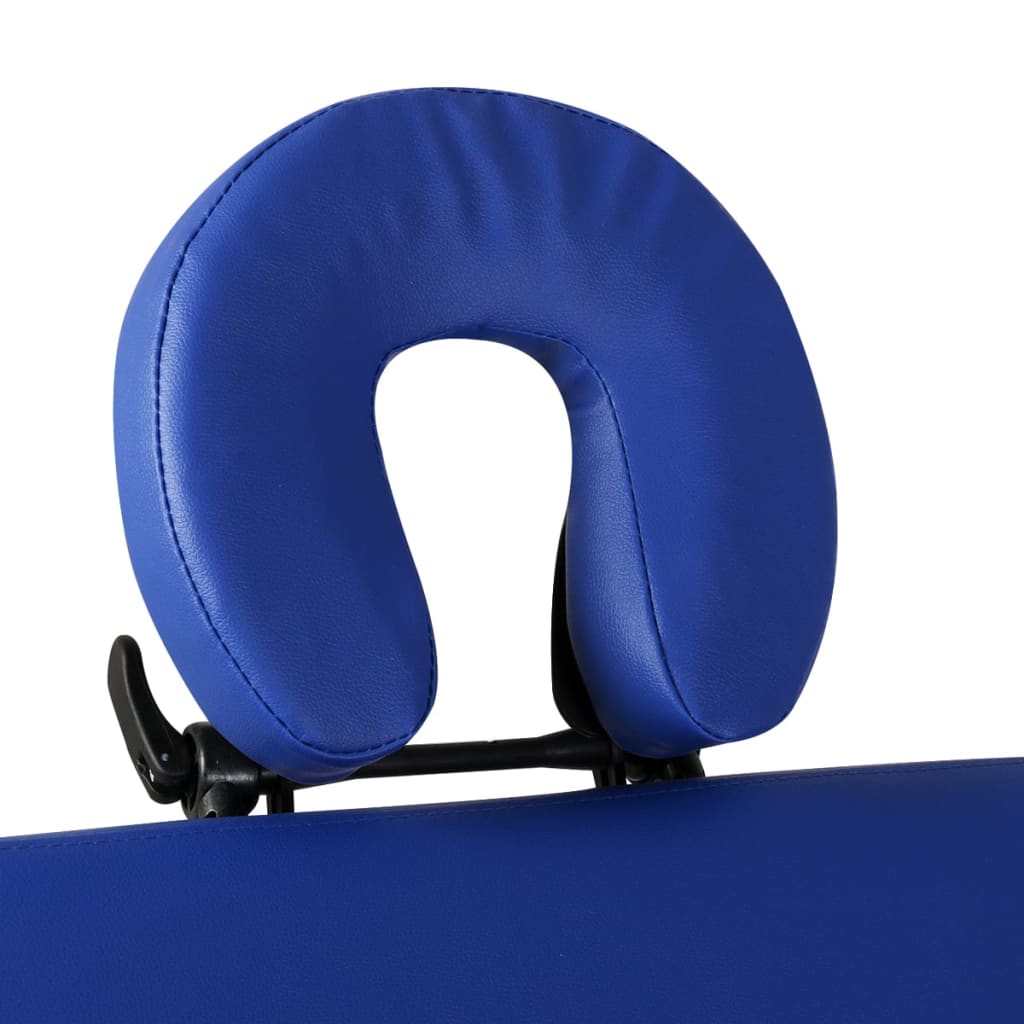 Massageliege Klappbar 2-Zonen mit Holzgestell Blau - Premium Massagetische  - Just €204.12! Shop now at homesales4u