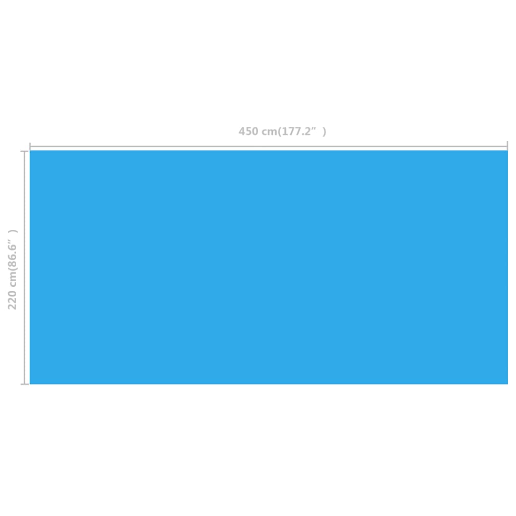 Rechteckige Pool-Abdeckung PE Blau 450 x 220 cm - Premium Poolabdeckungen & -unterlagen  - Just €41.81! Shop now at homesales4u