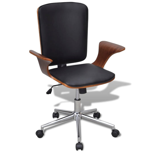 Bürostuhl Drehbar Bugholz mit Kunstleder-Polsterung - Premium Bürostühle  - Just €202.77! Shop now at homesales4u