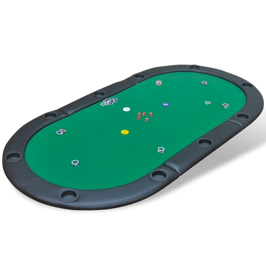 Faltbare Poker-Tischauflage für 10 Spieler Grün - Premium Poker- & Spieltische  - Just €173.28! Shop now at homesales4u