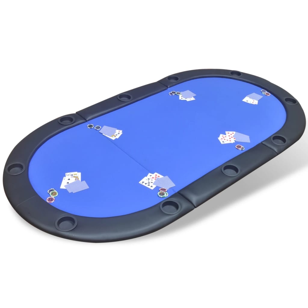 Faltbare Poker-Tischauflage für 10 Spieler Blau - Premium Poker- & Spieltische  - Just €180.33! Shop now at homesales4u