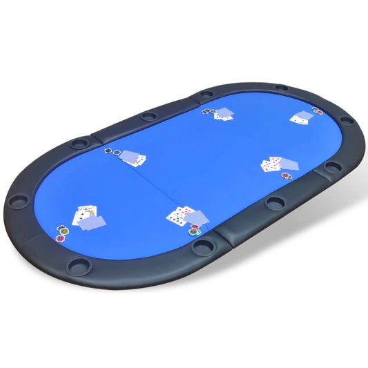 Faltbare Poker-Tischauflage für 10 Spieler Blau - Premium Poker- & Spieltische  - Just €180.33! Shop now at homesales4u