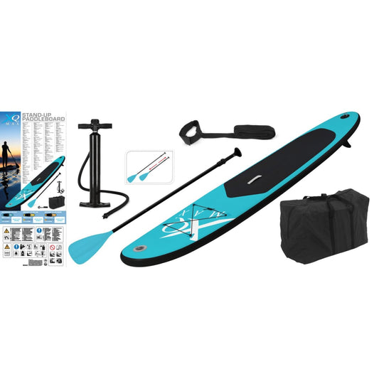 Stand-up-Paddle-Board 285 cm Aufblasbar Blau & Schwarz - Premium Paddelboards  - Just €337.32! Shop now at homesales4u