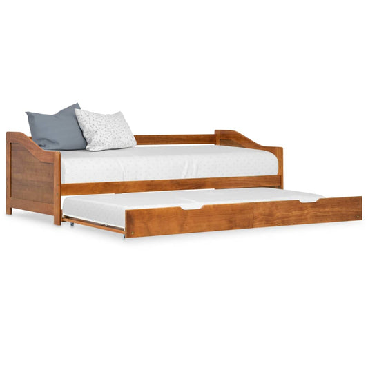 Ausziehsofa Bettgestell Honigbraun Kiefernholz 90×200 cm - Premium Betten & Bettgestelle  - Just €304.54! Shop now at homesales4u