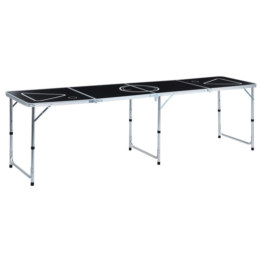Klappbarer Bier-Pong-Tisch 240 cm Schwarz - Premium Bierpong-Tische  - Just €143.06! Shop now at homesales4u
